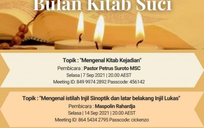 CIC Kensington: Pendalaman Iman hari Selasa, 28 September 2021