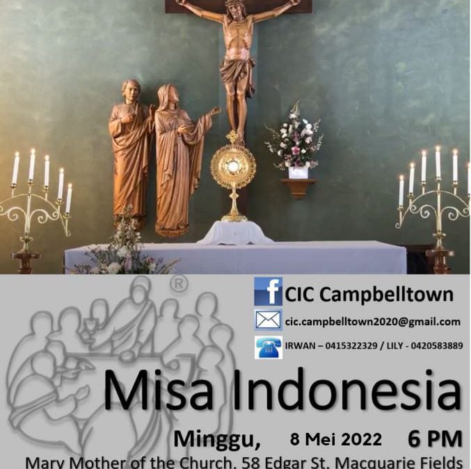 Undangan Misa CIC Campbelltown Minggu, 8 Mei 2022